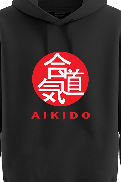 TOP GLORY Айкидо суитшърт с качулка - 3 нишки, AIKIDO6001