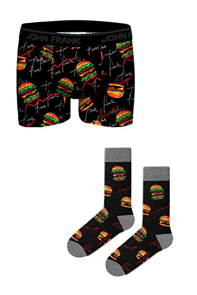 John Frank Özel Boxer+Çorap Seti