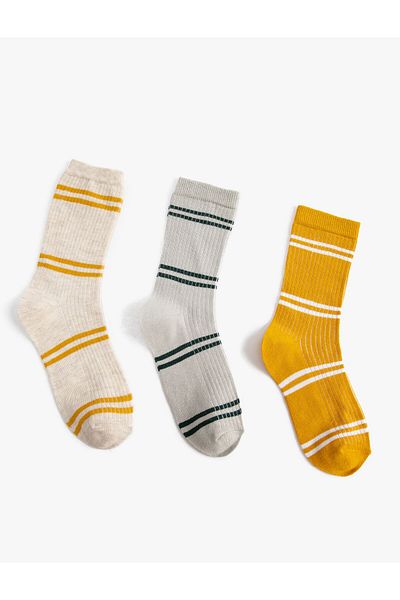 Koton Set șosete cu dungi 3 piese multicolore