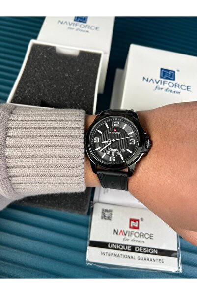 Naviforce ERKEK KOL SAATİ SİYAH SİLİKON KORDON SU GEÇİRMEZ 2 YIL GARANTİLİ