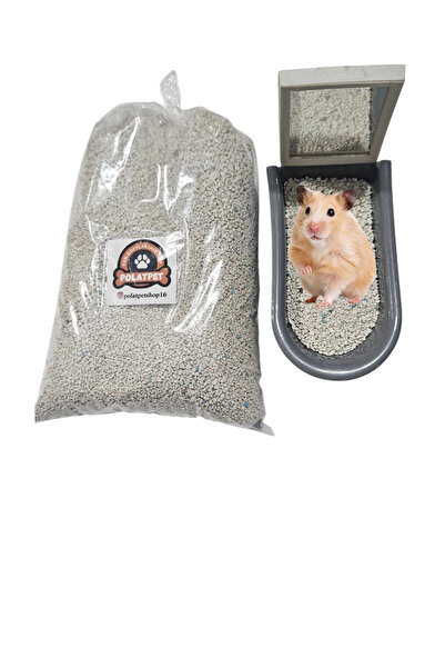 polat pet 4 parça hamster bakım seti(tuvalet kumu1kg,kum kabı,banyo kumu1kg,b...