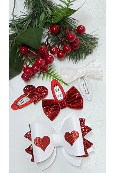 Toka Perisi Red Love Women's Children's Valentine's Day Buckle Set