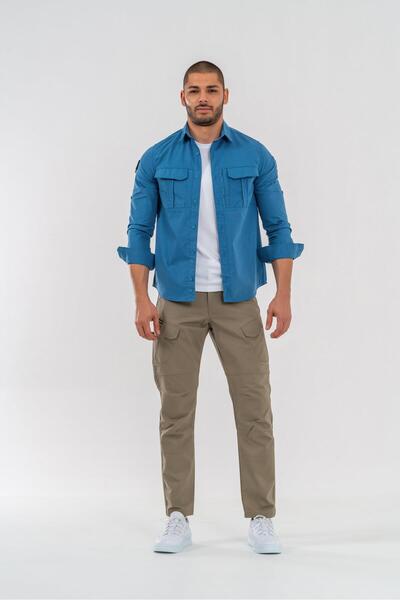 Combat Tactical بنطلون Ripstop التكتيكي 501 - بنطلون شحن خارجي متعدد الجيوب