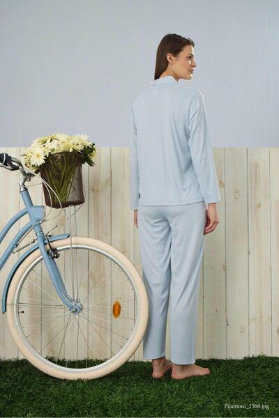 Pijamoni Dublin Kadın  Mevsimlik Pijama Takımı Mavi