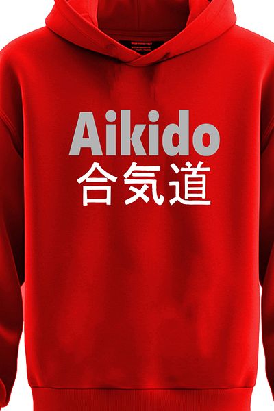 TOP GLORY Айкидо суитшърт с качулка - 3-прежден суитшърт AIKIDO3001