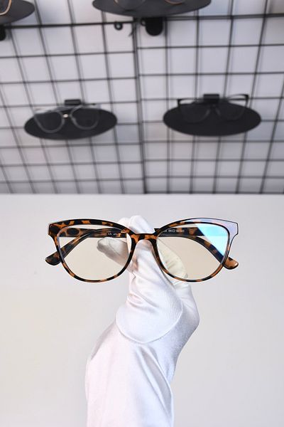 LOOKUP Blue Glasses with Light Protection - Optical Compatible Frame, Screen Protector Attachment, 50 Length X 140 Height X 40