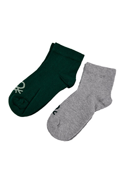 United Colors of Benetton Размер 30-35 Момчешки чорапи с лого, бродирани, тъкани, 2 чифта 77257