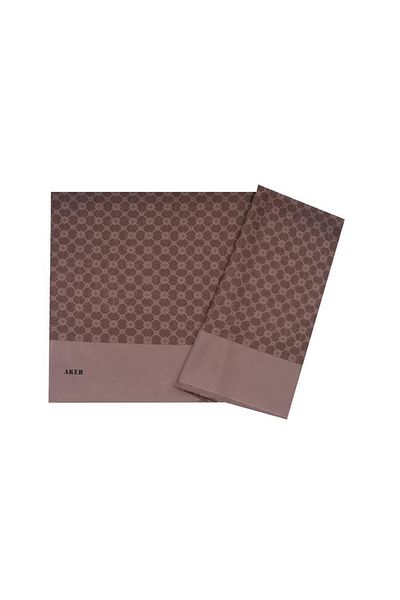 Aker Σάλι Elegance Monogram - 1090100 -932 - Καφέ