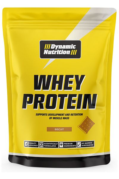 Dynamic Nutrition Whey Protein Powder - 420 g - Biscuit Flavored - 14 Serve - 24 g High Protein