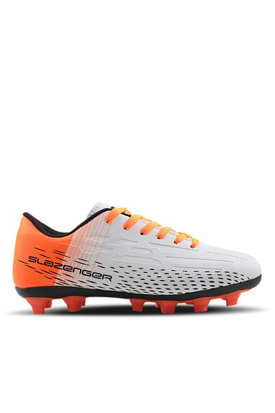 Slazenger Ανδρικά παπούτσια γηπέδου ποδοσφαίρου Astroturf - Score I Kr, Λευκό/Πορτοκαλί