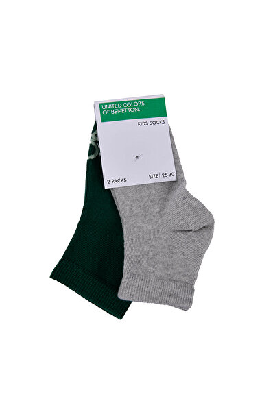 United Colors of Benetton Размер 30-35 Момчешки чорапи с лого, бродирани, тъкани, 2 чифта 77257