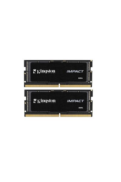 Kingston ذاكرة الوصول العشوائي للكمبيوتر المحمول Impact 16GB DDR4 - 3200MT/s CL20 SODIMM (8GBx2) KF432S2OIBK2/16TR