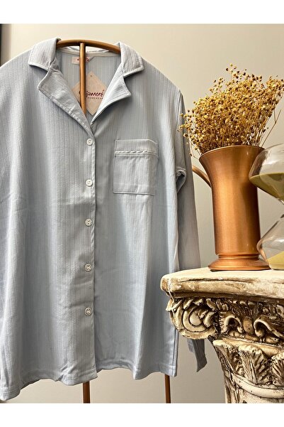 Pijamoni Dublin Kadın  Mevsimlik Pijama Takımı Mavi