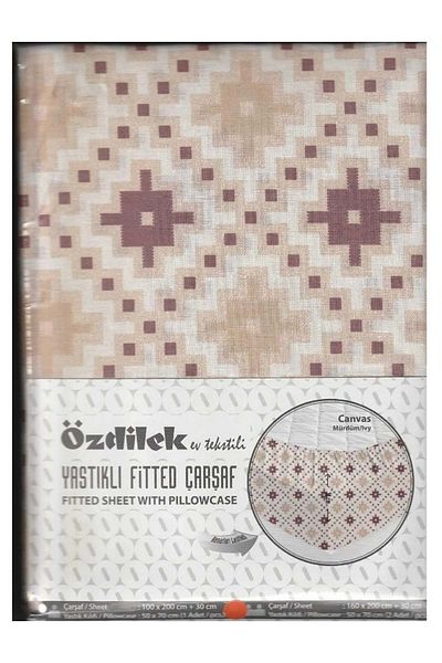 Özdilek Fitted Elastic Single Sheet Set (100X200)-Canvas Plum