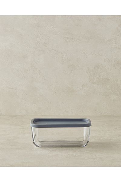 English Home 1170 ml Gray Fresh Safe Glass Storage Container