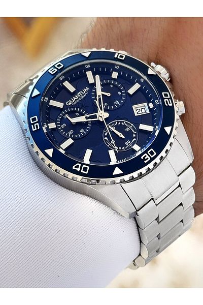 Quantum Function Steel Band Men's Wrist Watch 1160.390