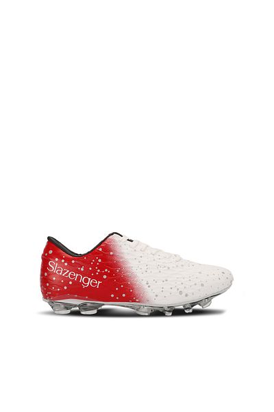 Slazenger Ανδρικά παπούτσια ποδοσφαίρου Hanıa Krp Astroturf Λευκά / Κόκκινα