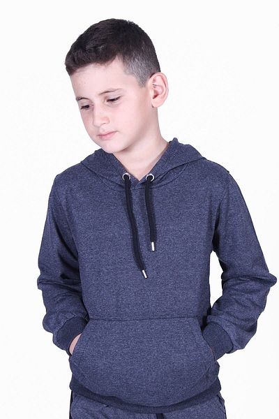 FYK KİDS Hanorac simplu cu glugă cu buzunar cangur