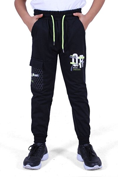 FYK KİDS Evidențiază pantalonii de trening pentru băieți cu buzunar cargo sau...