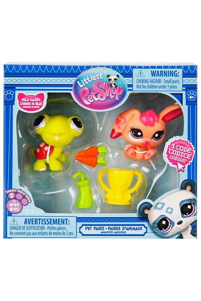 Littlest Pet Shop Mini's 2-Piece Figure Set S2 - Turtle and Rabbit 00587