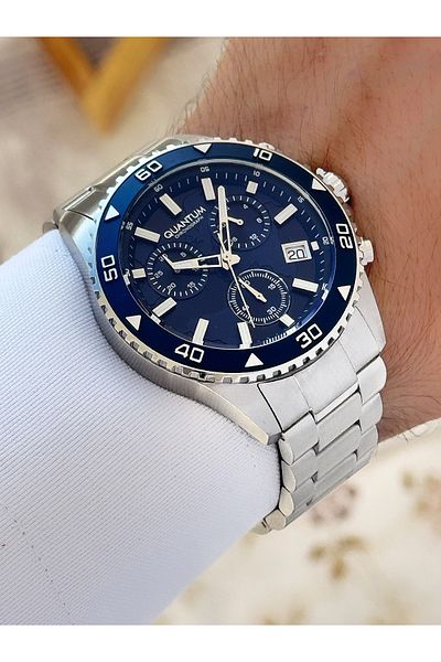 Quantum Function Steel Band Men's Wrist Watch 1160.390