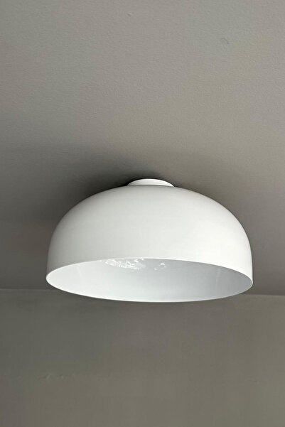 Bamyum Çember Beyaz Planfonyer Metal Avize Salon Masaüstü Mutfak Ofis Otel Tekli Avizeler Lamba Aydınlatma