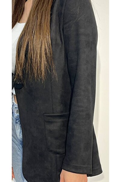 yelizyavuzcollection SÜET BLAZER CEKET SİYAH