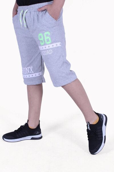 FYK KİDS Fosfor Renk Detaylı 96-bronx Yazı Baskılı Erkek Çocuk Kapri