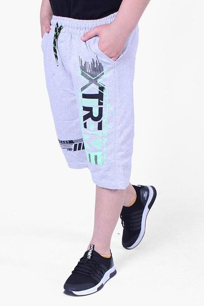 FYK KİDS Xtremea Text Printed High Waist Boy's Capri