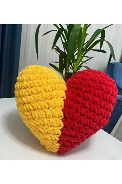 İPLİK EVİM Alize Puffy Kalpli Yastık GS TARAFTAR