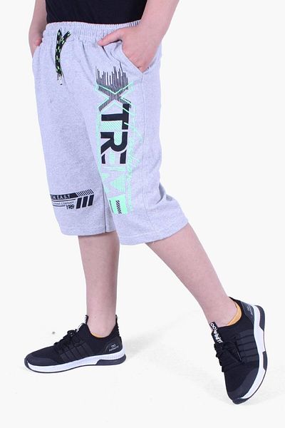 FYK KİDS Xtremea Text Printed High Waist Boy's Capri