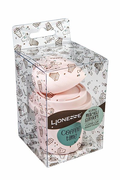 Lionesse Pink Coffee Cup - Makeup Sponge with Case