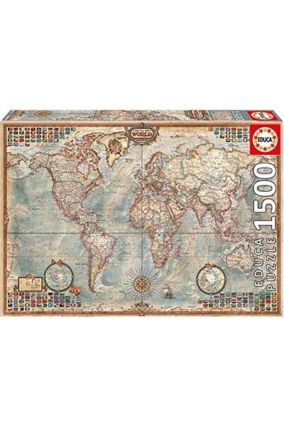 EDUCA 1500 Political Map Of The World Puzzle