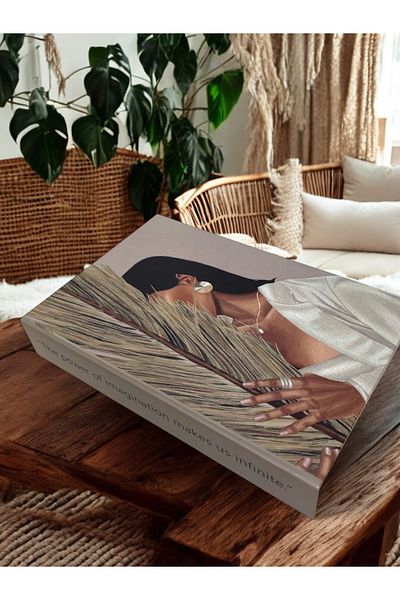 Saccura Decor Bohemian Women's Brown Decorative Book Box – Stylish and Functional