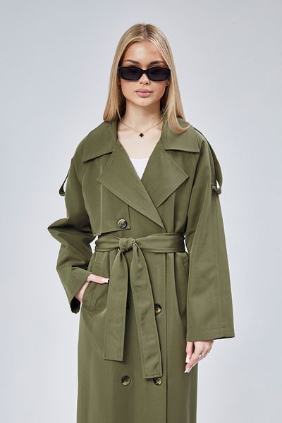 Bolivente Women's Oversize Lined Long Trench Coat