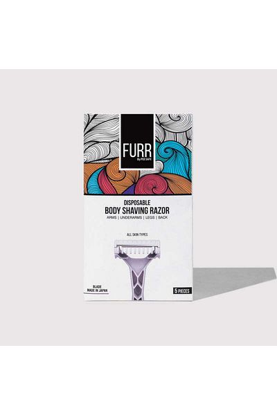 Furr Face & Body Razor Combo | Disposable Body Razor & Reusable Furr Face Razor -Pack of 2 Razors