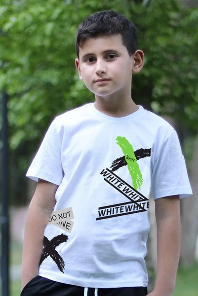 FYK KİDS Tricou cu decolteu rotund și imprimeu