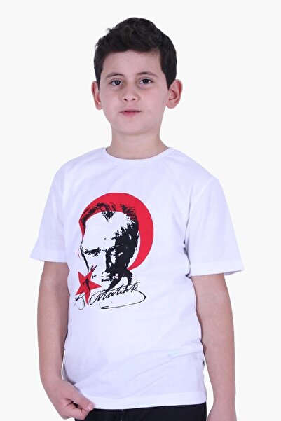 FYK KİDS Pack of 2 Atatürk-signature Different Patterned Boys' and Girls' T-shirts