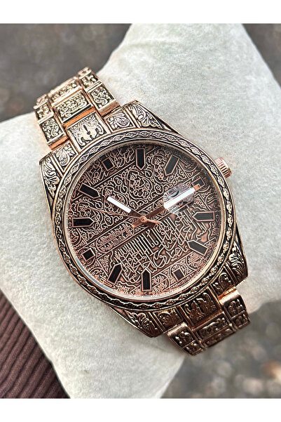 pierrose Copper Embroidered Metal Cord Men's Wrist Watch