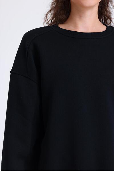 Miss Murem Black Shoulder Side Sweat