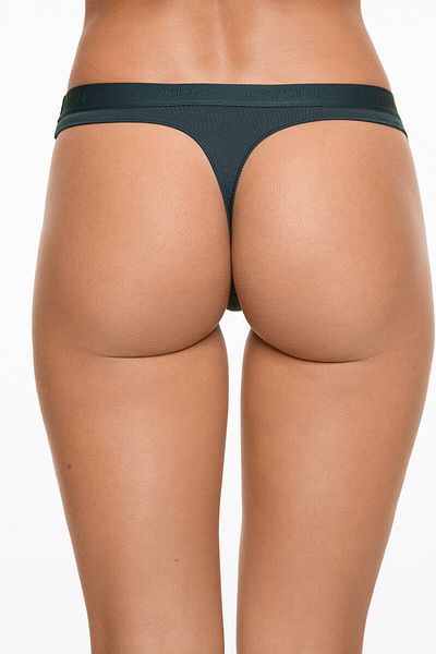 Oysho 3 cotton blend thongs with logo