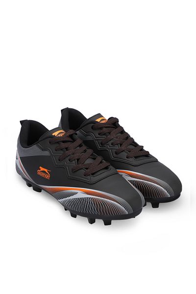 Slazenger Pantofi de fotbal Marcell Krp pentru băieți negru/portocaliu