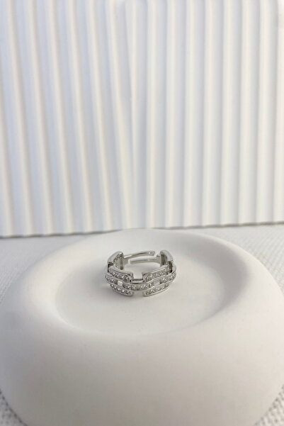 DEMOKAN Kadın Yüzük Özel Seri Full Zirkon Dikdörtgen Bağlama Model Yüzük