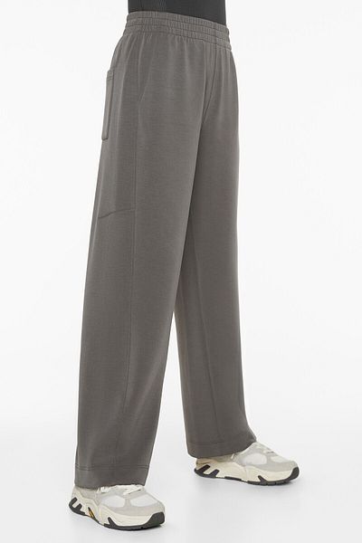 Oysho Straight-leg trousers with brushed modal