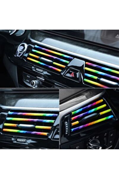 caralp Car Interior Air Conditioner Grille - Decorative Strip Trim Set & Rainbow