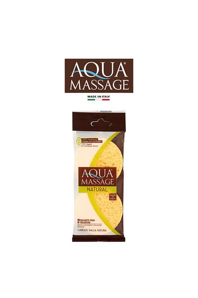 Aqua Massage Yellow Viso Naturale Demquillage – Soft and Durable Makeup Remover Sponge