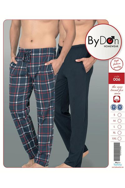 ByDon Ανδρικό πακέτο Advantage - Σετ 50% Cotton Navy Blue 2 με μονές διπλές τσέπες και κορδόνι