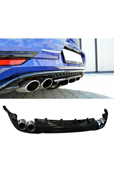 MKG Otomotiv Vw Golf 7,5 R Difüzör Parlak Siyah İthal Plastik 2017-2020 Egzoz Ucu Görünümlü Difizör Ek