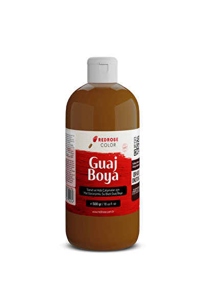REDROSE COLOR Kahverengi Guaj Boya 500gr Sanatçılar, Öğrenciler, Yeni Başlaya...