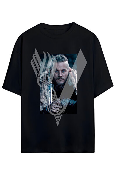 MAGORS TRICOU OVERSIZE UNISEX DE BUMBAC PROIECTAT VIKINGS